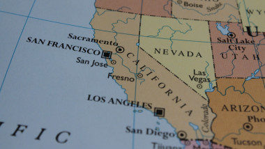 Close,Up,Of,The,Usa,On,A,Map,With,California