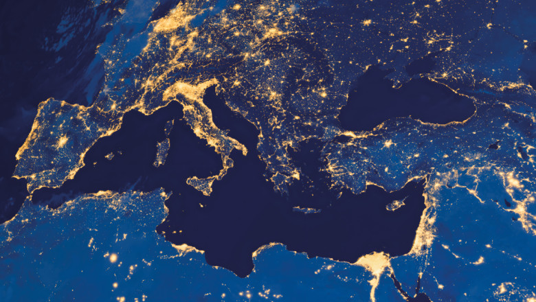 marea mediterana vazuta din spatiu