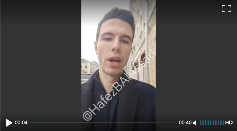 Fiul lui Bashar al-Assad. Captură video
