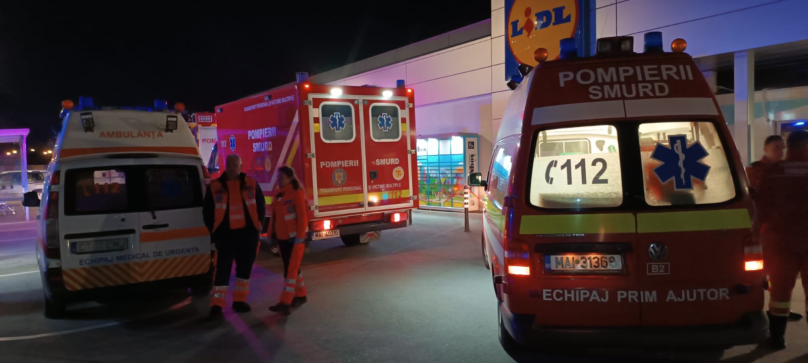 Spray lacrimogen folosit într-un supermarket din Medgidia. A fost activat Planul Roşu de Intervenţie