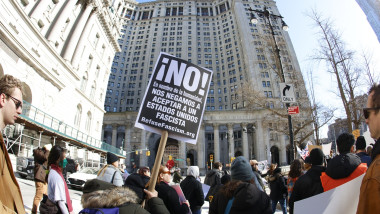 Protest In New York, United States - 22 Feb 2025