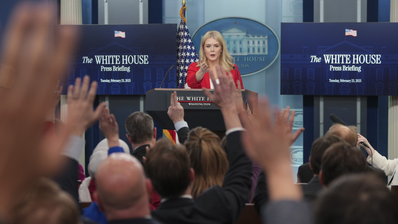 Karoline Leavitt Holds White House Press Briefing In Washington, DC - 25 Feb 2025