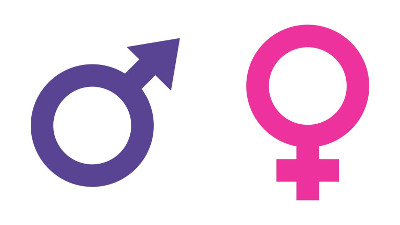 Male and female gender signs