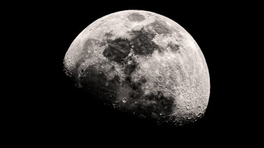 Astronomical,Photograph,Of,The,Moon,Showcasing,Detailed,Craters,And,Lunar