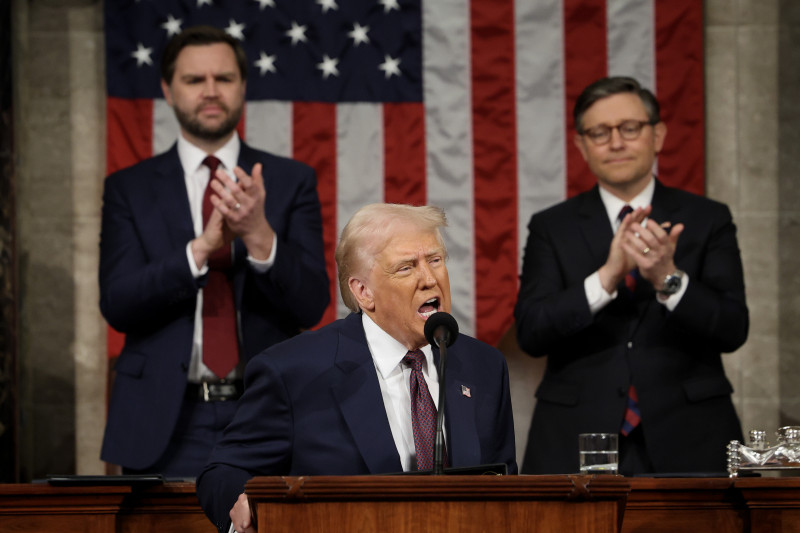 President Donald Trump Delivers Joint Address To Congress in Washington