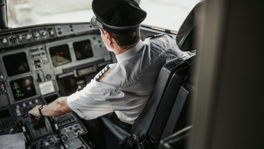 Airliner,With,Pilot,On,Board,Leaving,Airport,Stock,Photo.,Airways