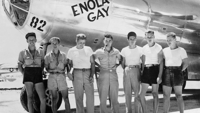 Ground crew of the Enola Gay, 1945