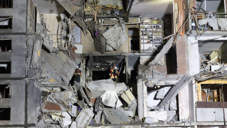 Clădire bombardată Ucraina