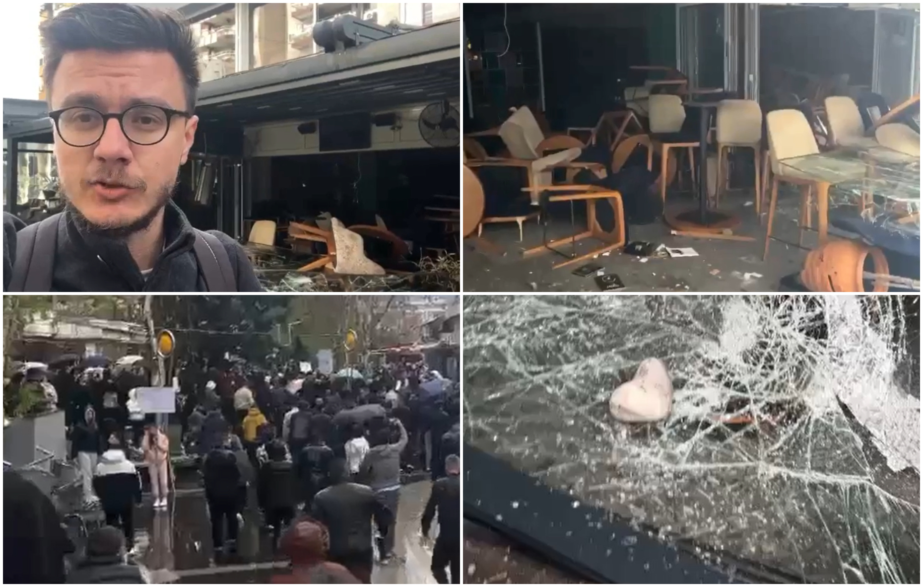 Crește furia în Macedonia de Nord, violențe în orașul tragediei din club. Un restaurant, distrus de manifestanți