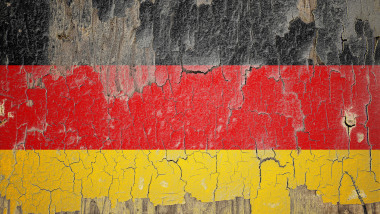 Germany,Flag,And,Paint,Cracks.,Prison,Concept,With,Border,Image.