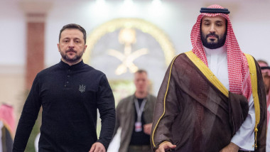 Volodimir Zelenski și Mohammed bin Salman in arabia saudita 11 martie