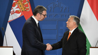 Președintele sârb Aleksandar Vucic și premierul ungar Viktor Orban. Foto: Profimedia Images