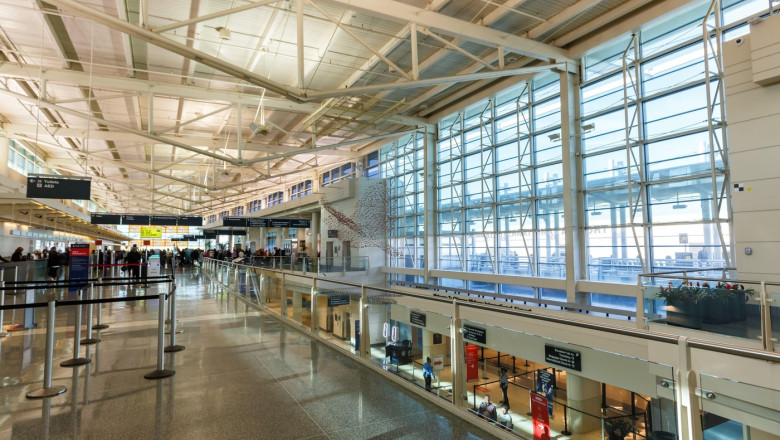 Terminal of Chicago Midway Airport (MDW) in the USA