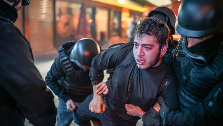 Ekrem Imamoglu's arrest was protested in Ankara, Turkey - 24 Mar 2025