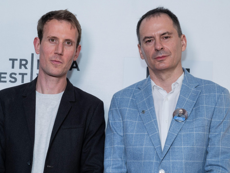 James Jones and Christo Grozev attend world premiere of documentary Antidote at Tribeca Film Festival at Village East Cinema in New York on June 7, 2024