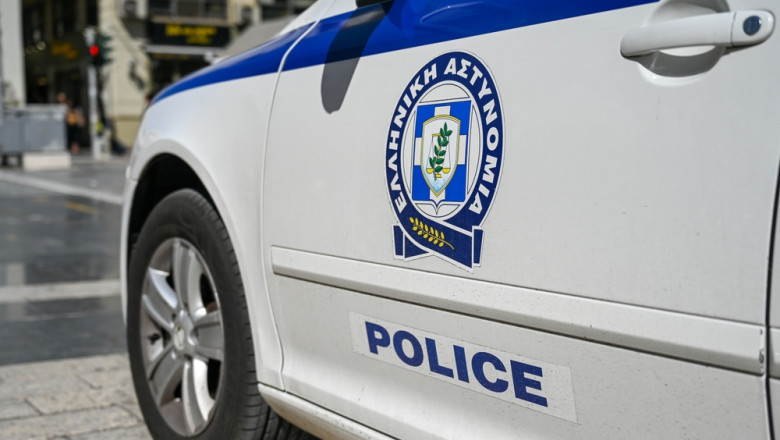 Hellenic,Police.,Police,Patrol,Car,In,Greece.,Greek,Police,Symbol