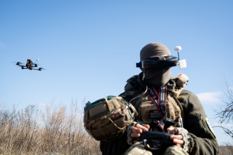 Drone Trial Of A Military Unit Of The Ukrainian Army, Kharkiv Oblast, Ukraine - 19 Mar 2025