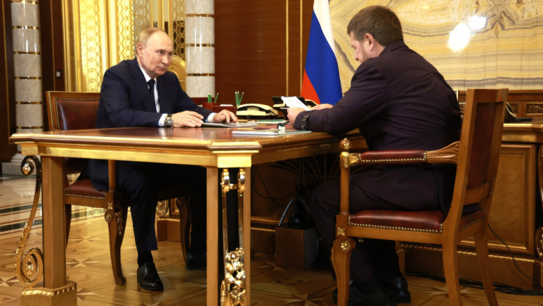 Russian President Putin Meets with Chechen Leader Ramzan Kadyrov, Grozny, Chechen Republic, Russia - 20 Aug 2024