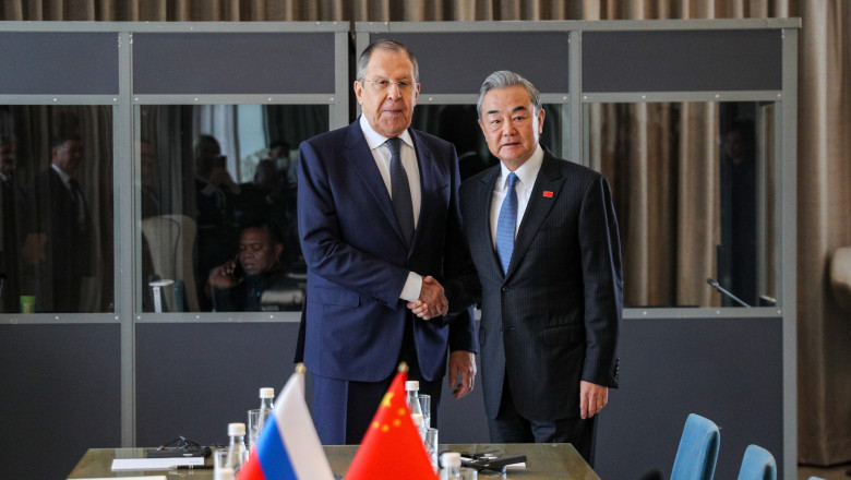 SOUTH AFRICA JOHANNESBURG WANG YI RUSSIAN FM MEETING