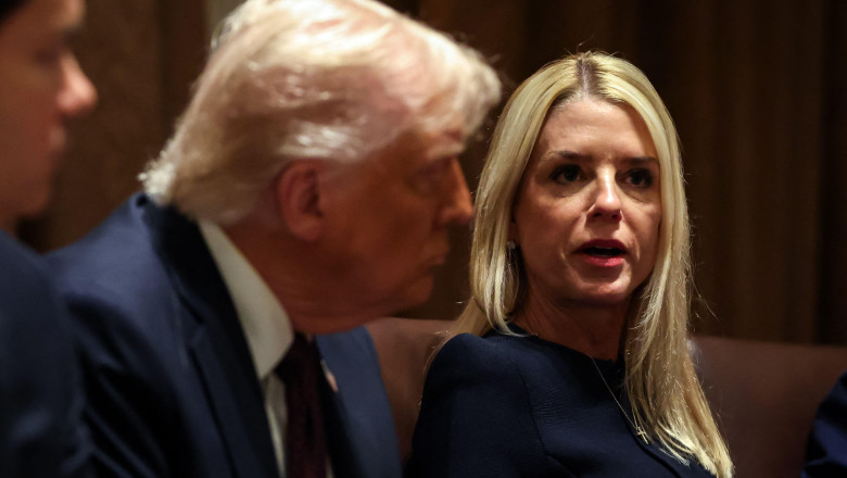 Washington, United States. 24th Mar, 2025. US Attorney General Pam Bondi speaks during a meeting with President Donald Trump and members of his Cabinet in the Cabinet Room at the White House in Washington, DC on March 24, 2025. (Photo by Samuel Corum/Pool