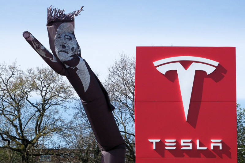 Tesla Takedown Protest In London