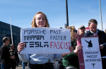 Tesla Takedown Protest In London