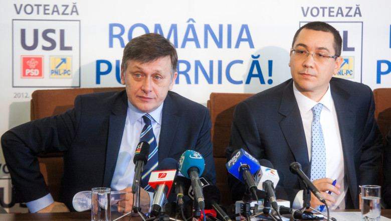 Crin Antonescu și Victor Ponta.