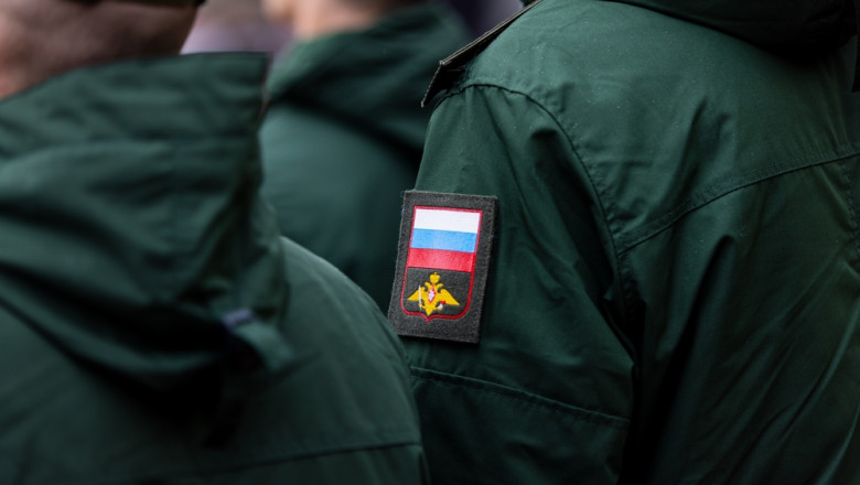 Russian,Soldiers.,Russian,Army,Recruits.,Russia,Ministry,Of,Defence,Emblem.