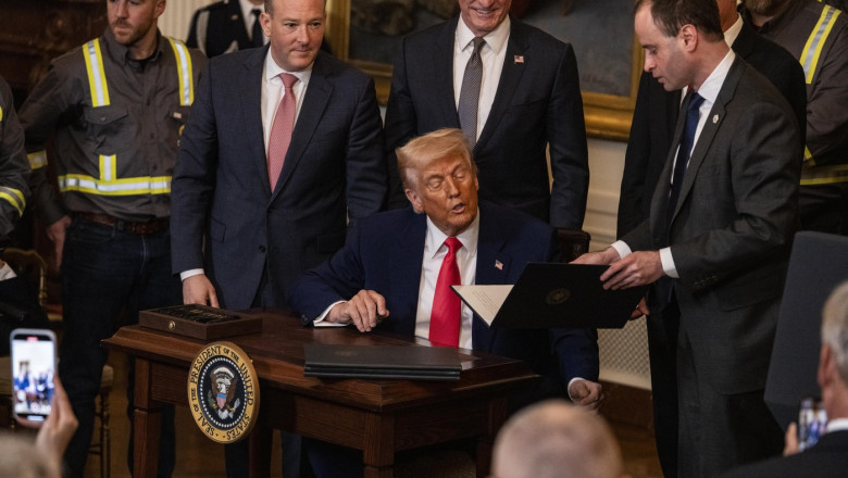 President Trump Signs Executive Order On American Energy, Washington Dc, United States - 08 Apr 2025