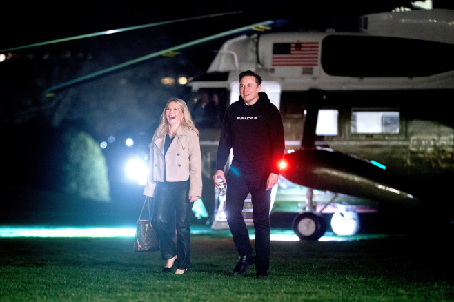 President Trump and Elon Musk return to The White House aboard Marine One - 22 Mar 2025