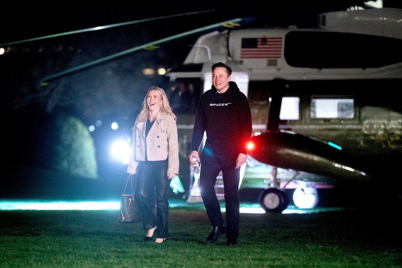 President Trump and Elon Musk return to The White House aboard Marine One - 22 Mar 2025
