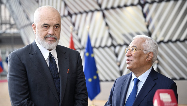 Albanian Prime Minister Edi Rama in Brussels