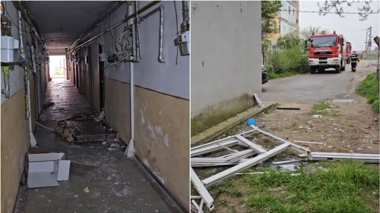 Explozie într-un bloc din Balș: Planul Roșu de Intervenție a fost activat. Două persoane rănite, una preluată cu elicopterul SMURD