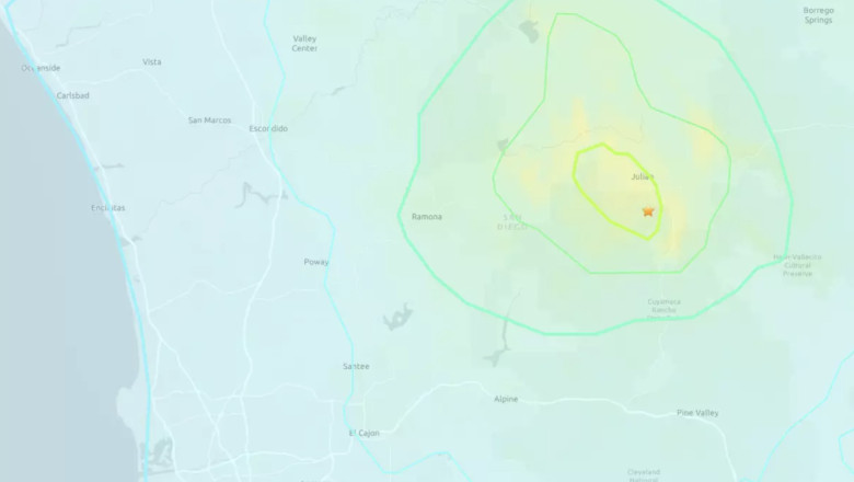 Cutremur în apropiere de San Diego. Foto: USGS