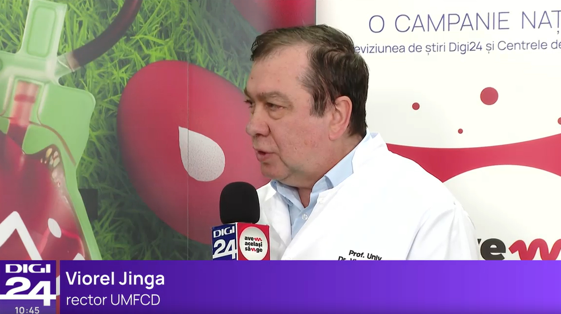 Viorel Jinga, rectorul Universității de Medicină și Farmacie Carol Davila: „Printr-o donare se poate salva viața mai multor pacienți”