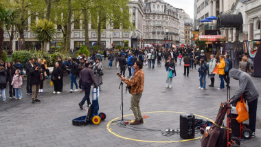 Busking In Leicester Square Suspended Over Nuisance Complaints, London, England, United Kingdom - 15 Apr 2025