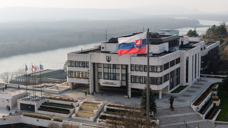 Bratislava,,Slovakia,-,Dec,1,,2019:,Aerial,View,Of,Slovak