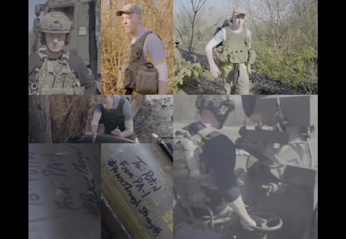 Un congresmen republican american a vizitat linia frontului în Ucraina și a semnat un obuz pentru Vladimir Putin. „Un mesaj personal”