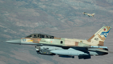 A two-ship of Israeli air force F-16s from Ramon Air Base, Israel, head out to the Nevada Test and Training Range, July 17 during Red Flag 09-4. Red Flag is a realistic combat training exercise involving the air forces of the United States and its allies.