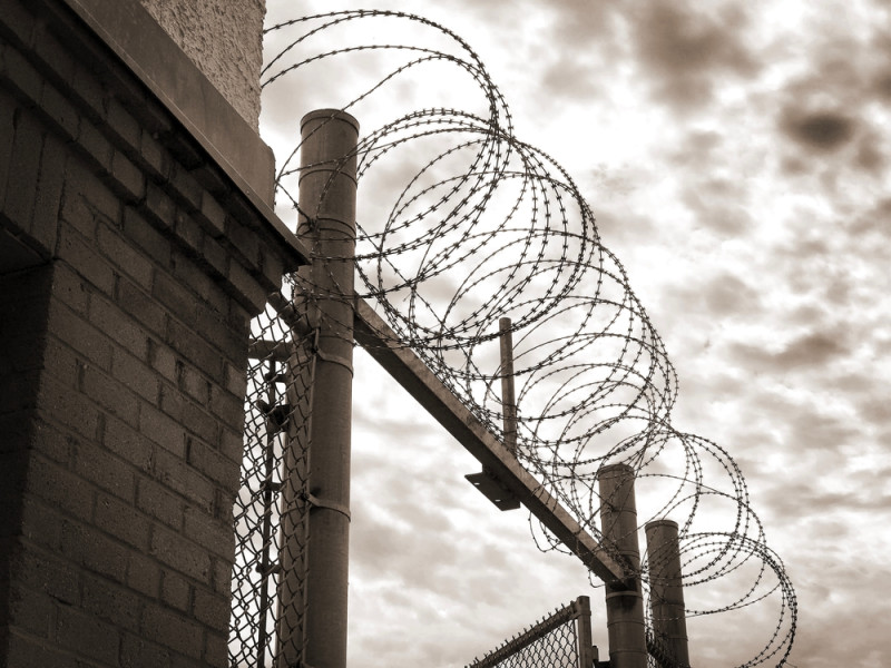 Black,And,White,Sepia.,Concept.,Razor,Wire.,Prison,Incarceration,No