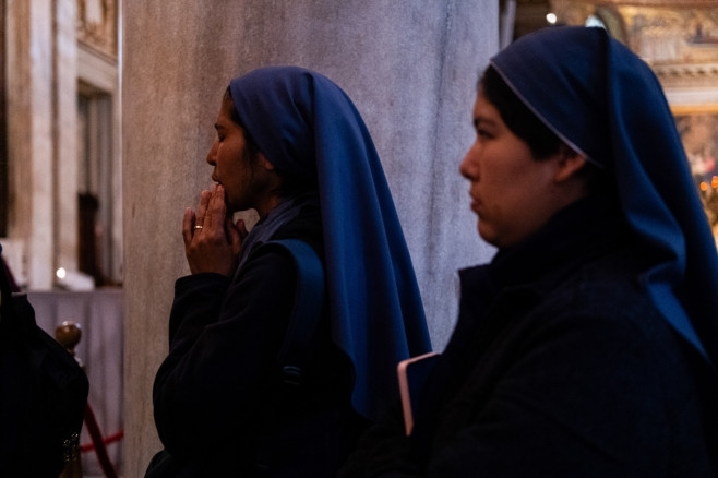 People visit Pope Francis's Tomb in Rome, Italy - 27 Apr 2025
