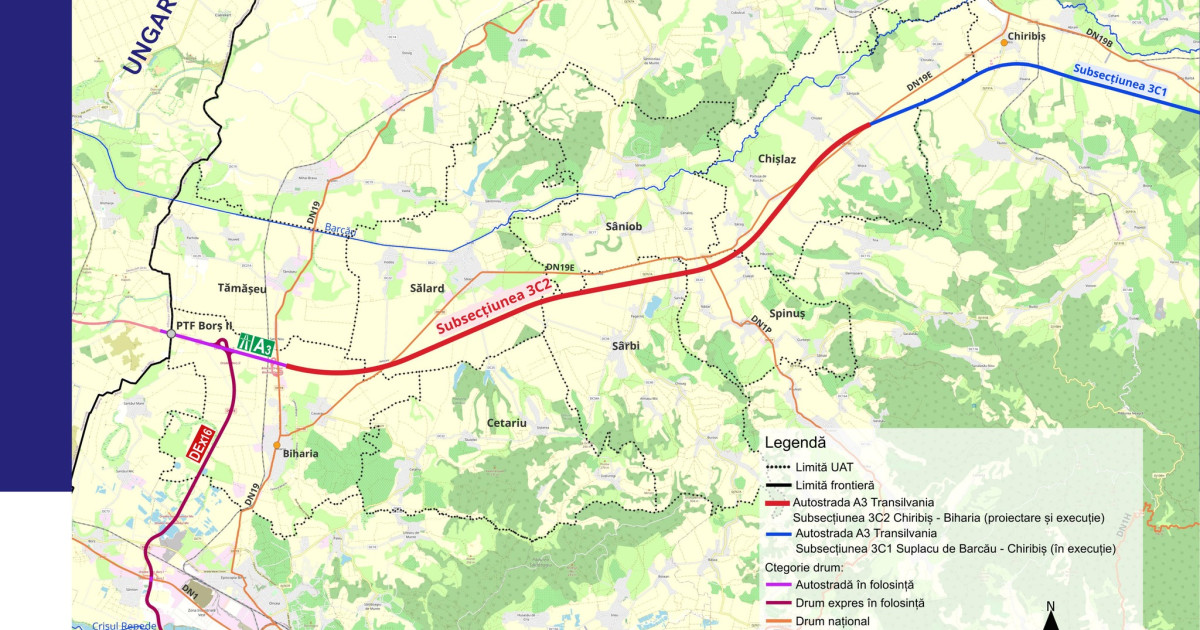 CNIR preia construirea lotului Chiribiş - Biharia din Autostrada A3. Când va fi gata proiectul