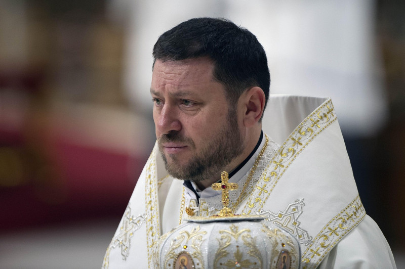 Vatican, Vatican. 08th Dec, 2024. **NO LIBRI** Italy, Rome, Vatican, 2024/12/8 .New cardinal Mykola Bychok (Ukraine) arrives for a mass with the new Cardinals at St Peter'''s basilica in The Vatican . Photograph by ALESSIA GIULIANI /Catholic Press Photo C