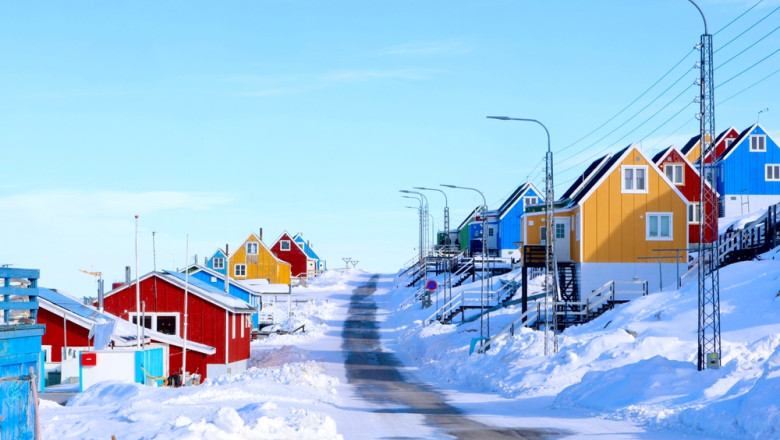 Aasiaat,City,In,Western,Greenland.