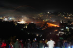 Rocket War in Greece' Chios island marking the Easter