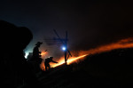 Rocket War in Greece' Chios island marking the Easter