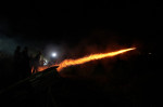 Rocket War in Greece' Chios island marking the Easter