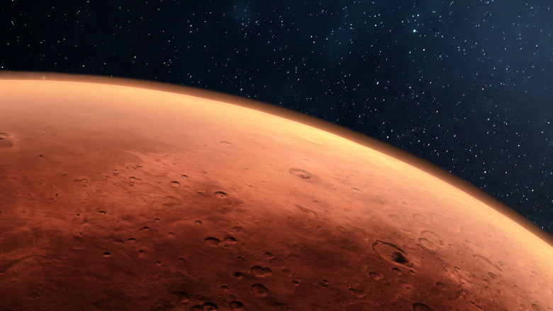 Martian,Surface.,View,From,Space,To,The,Red,Planet.,Scientific