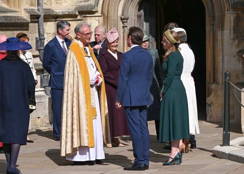 British Royal Family Attend Easter Service At St George's Chapel