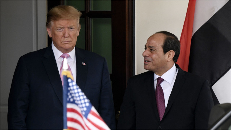 Donald Trump și Abdel Fattah al-Sisi, președintele Egiptului, la Casa Albă